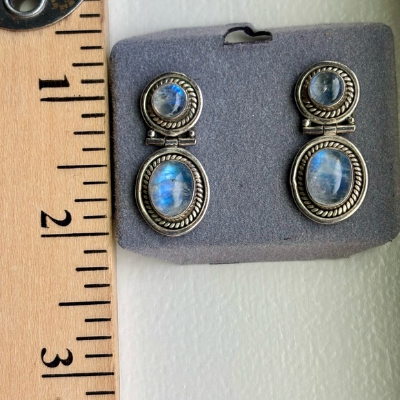 925 Silver & Moonstone earrings and pendant - Picture 4 of 10